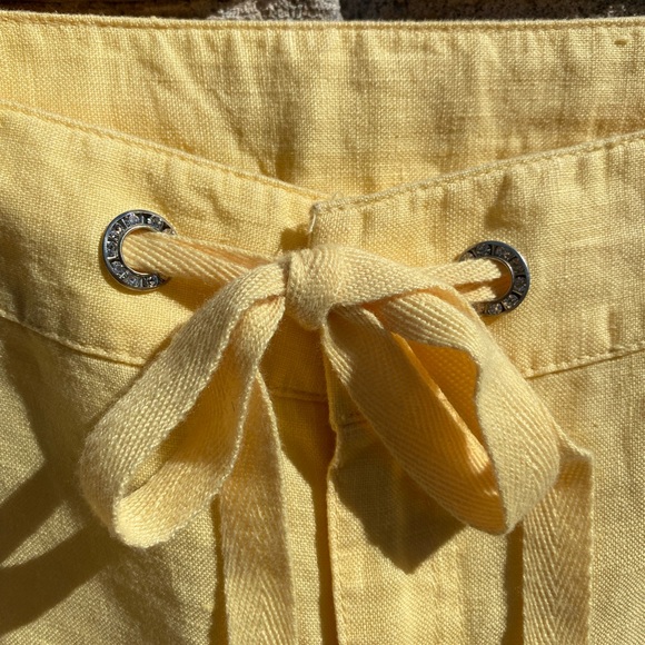 INC Women’s Yellow Linen Wide Leg Size 10 Pant - Picture 3 of 6